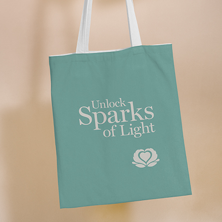 lorna byrne tote bag Lorna Byrne Foundation brand strategy and design by CUBE Design