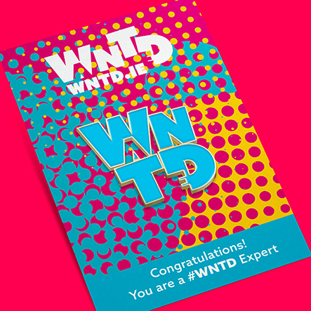 WaNTeD, What Not to Do, brand designed by Barbara Monahan of CUBE Design — Pin Logo design